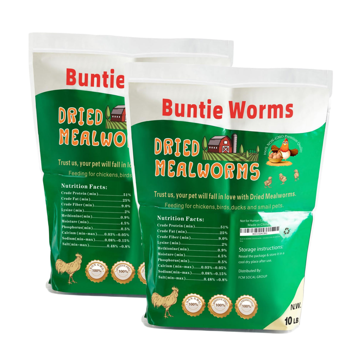 20LB Dried Mealworms N58136