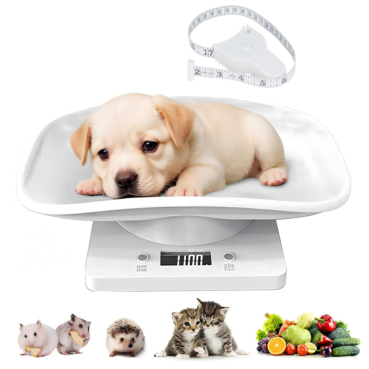 Digital Pet Scale with Tape Measure Z48940