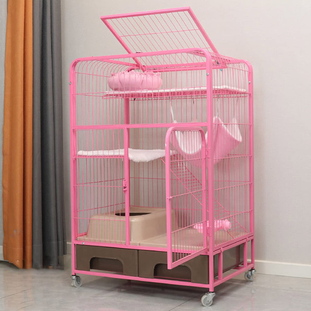 Heavy Duty Metal Dog Crate with Four Wheels S5517