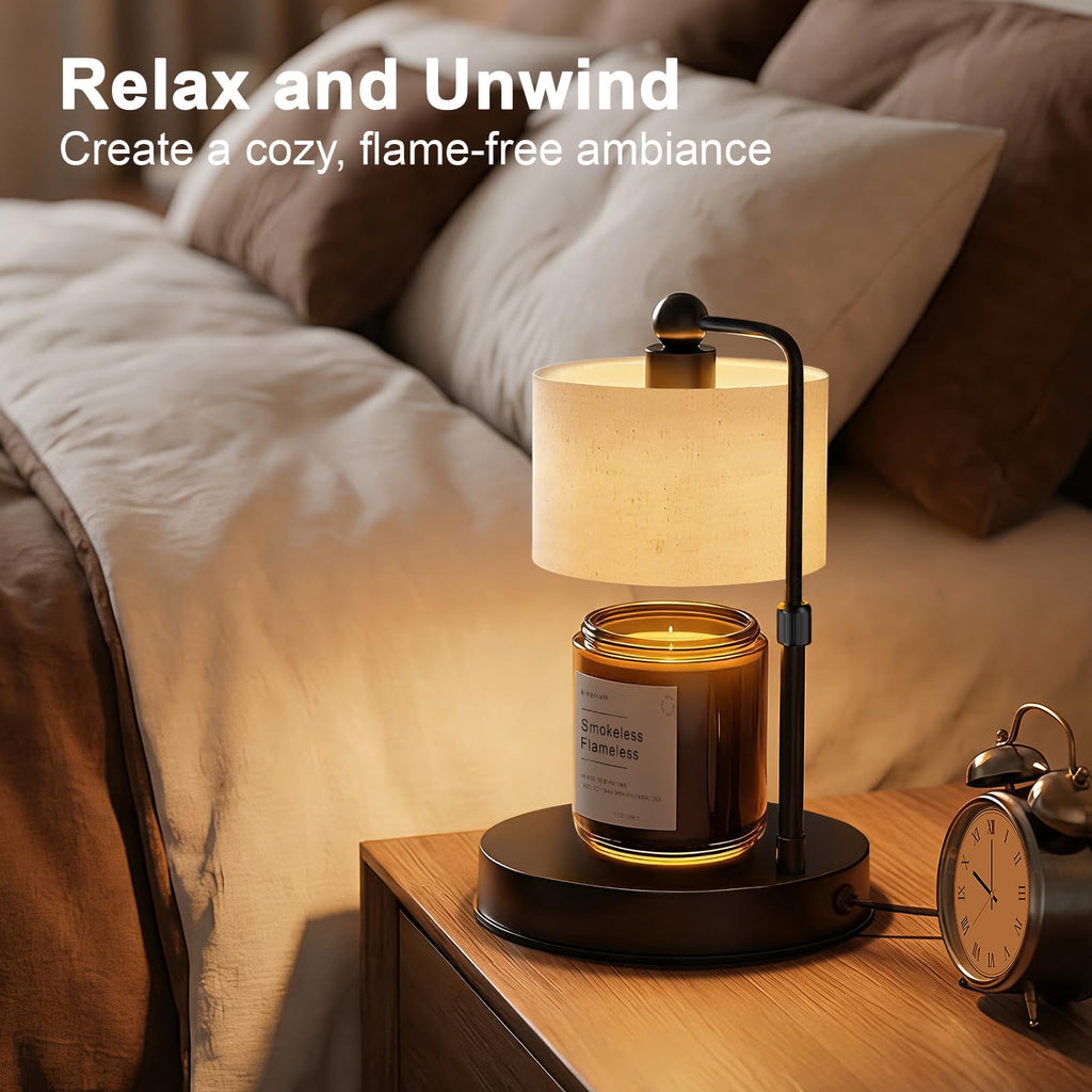 Black Dimmable Candle Warmer Lamp with Timer A5302