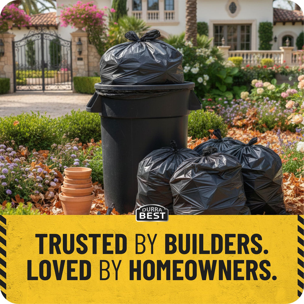 55 Gallon 2 Mil Black Heavy-Duty Trash Bags E7388