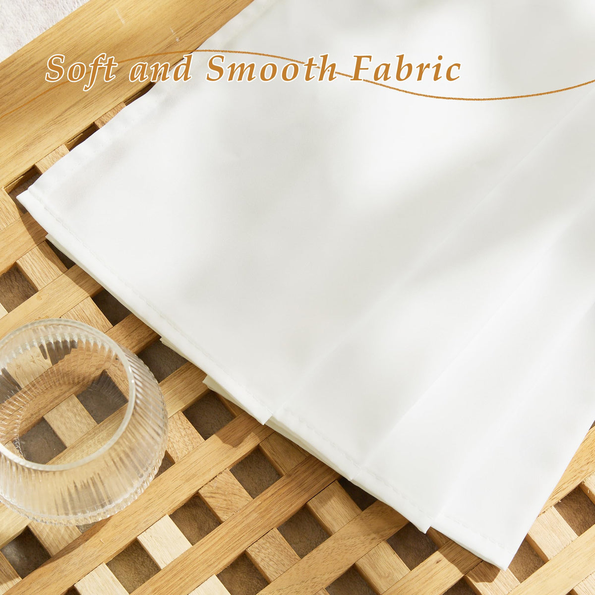 White 84 inches Long Semi Sheer Curtains S28464