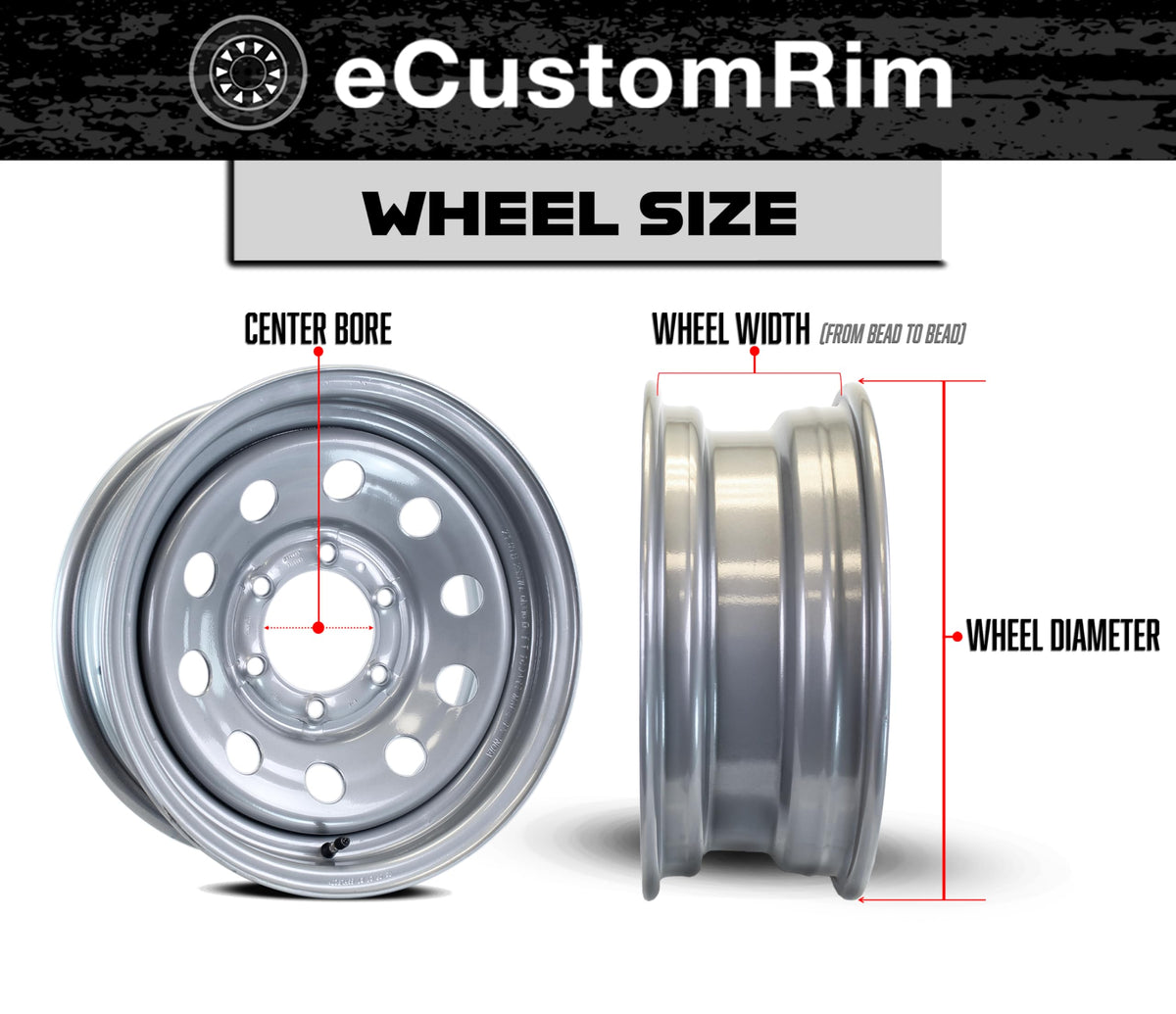 2-Pack 15 Inch 5 Lug Black Trailer Wheel H566