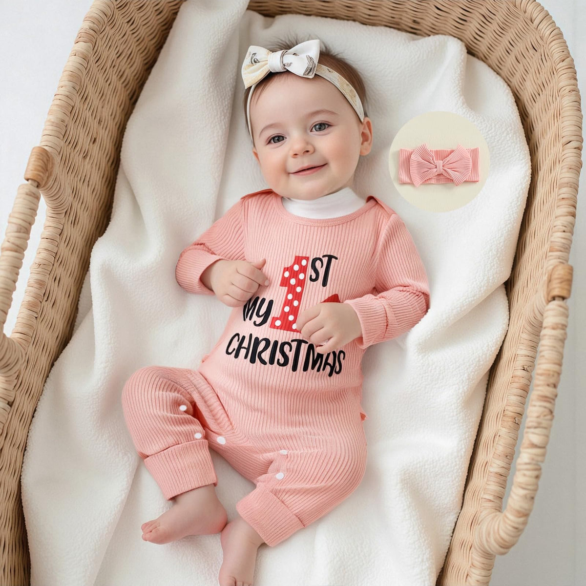 Baby Girl Long Sleeve Romper Jumpsuit W94096