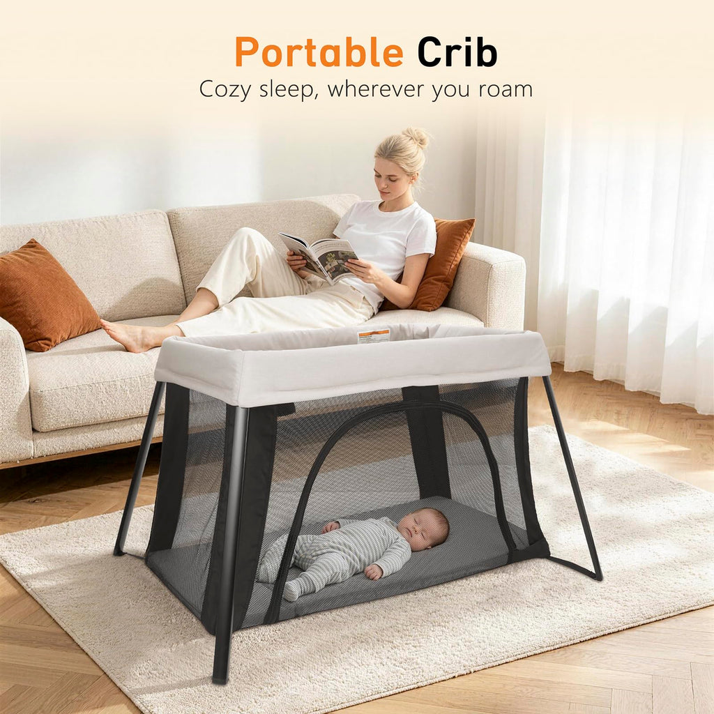 Beige Portable Travel Bassinet P73346