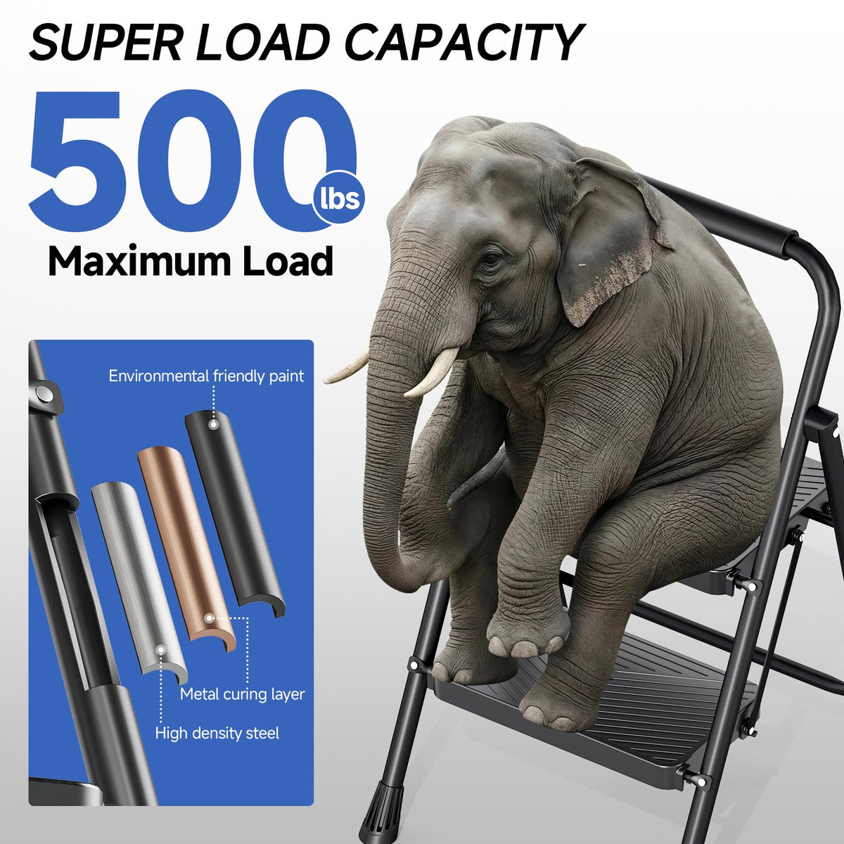 2 Step Ladder with Anti-Slip Pedals G36471