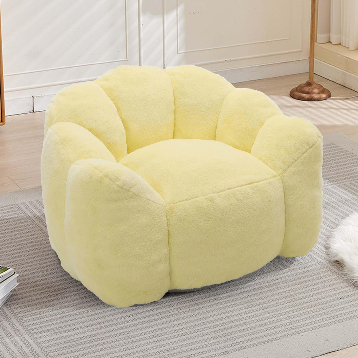 Oversized Memory Foam Bean Bag Chair with Backrest V502834