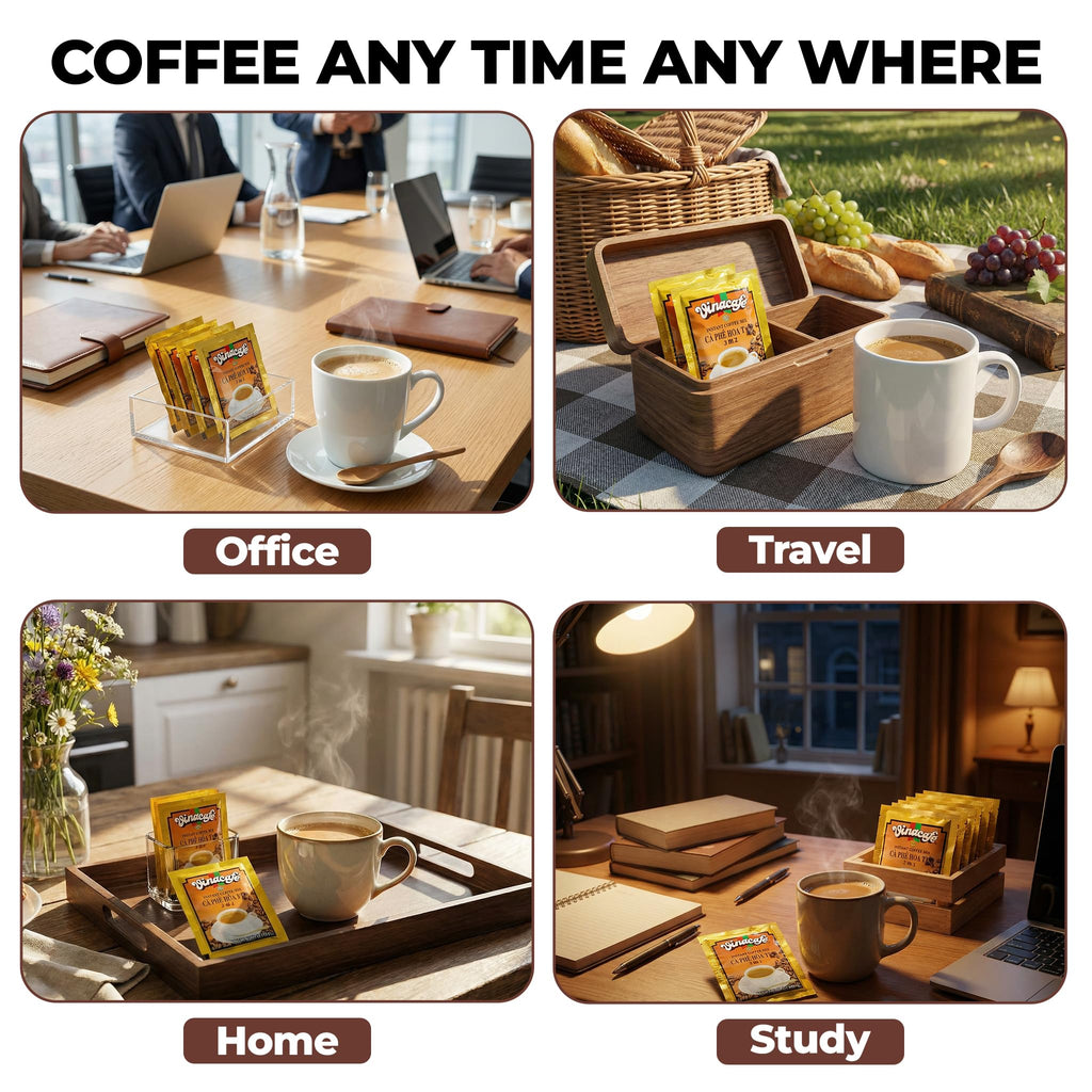 Instant Coffee Packets 3 in 1 Medium Roast Pack of 2 X715