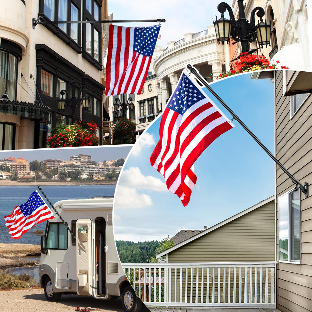 5 FT Stainless Steel Flag Pole Kit with Holder Bracket X301624