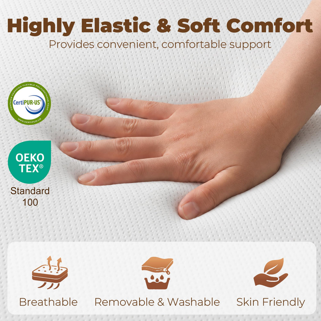 6 Inch Memory Foam Queen Trifold Mattress T1652