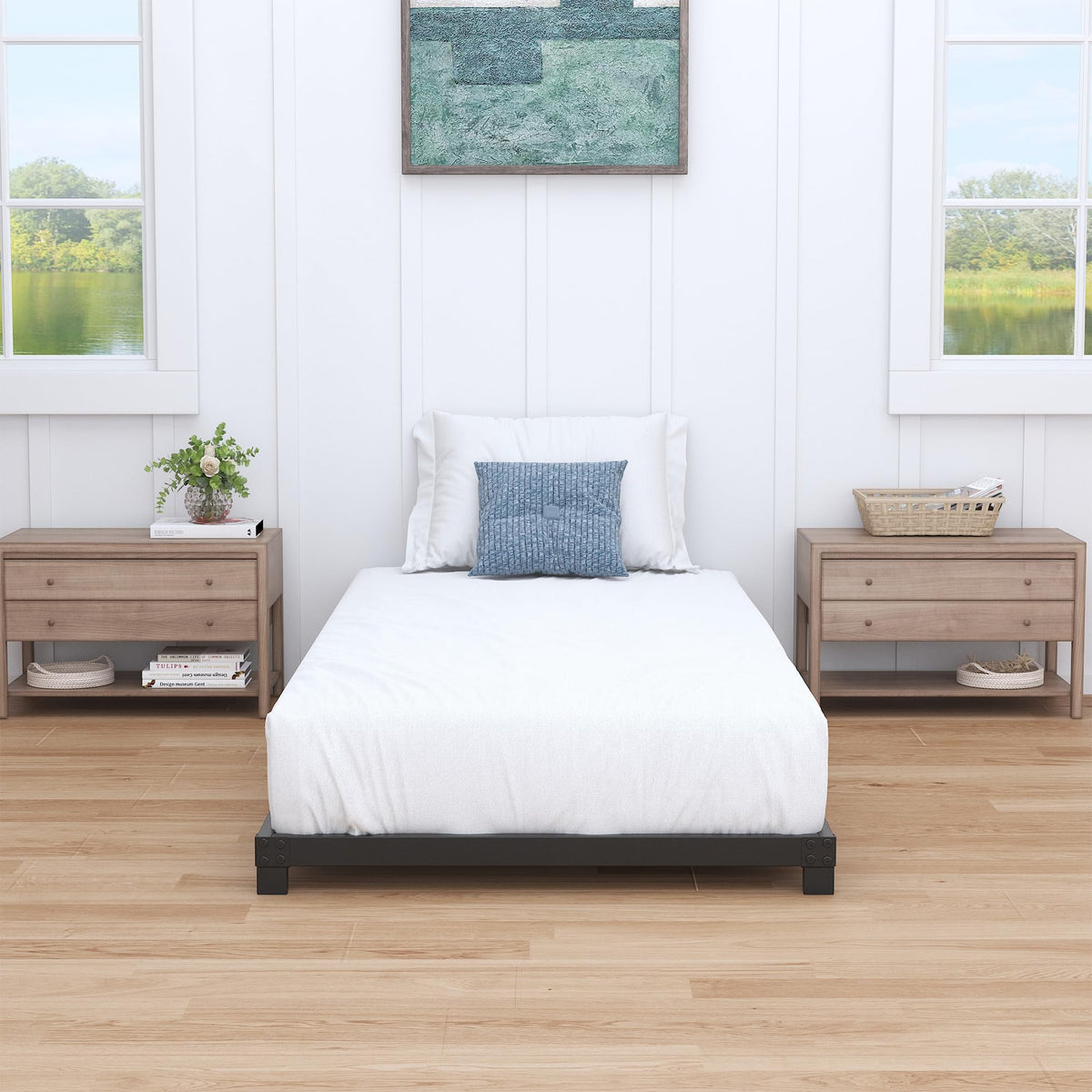4 Inch Low Profile Twin Platform Bed Frame U927989