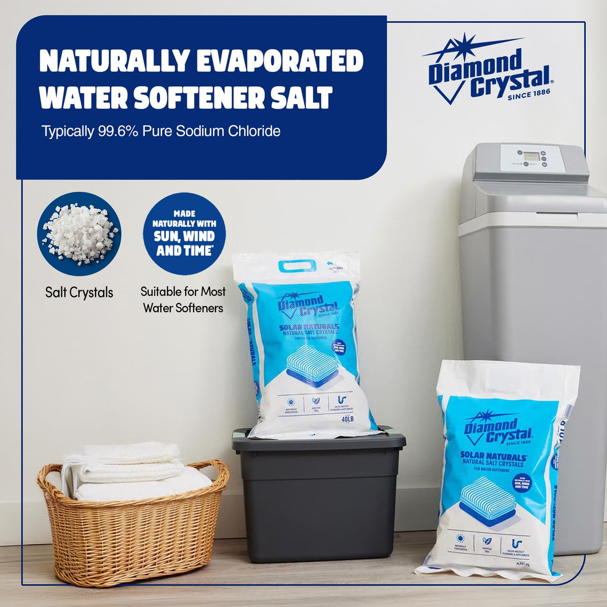 2 Pack Water Softener Salt, 40 lbs N206