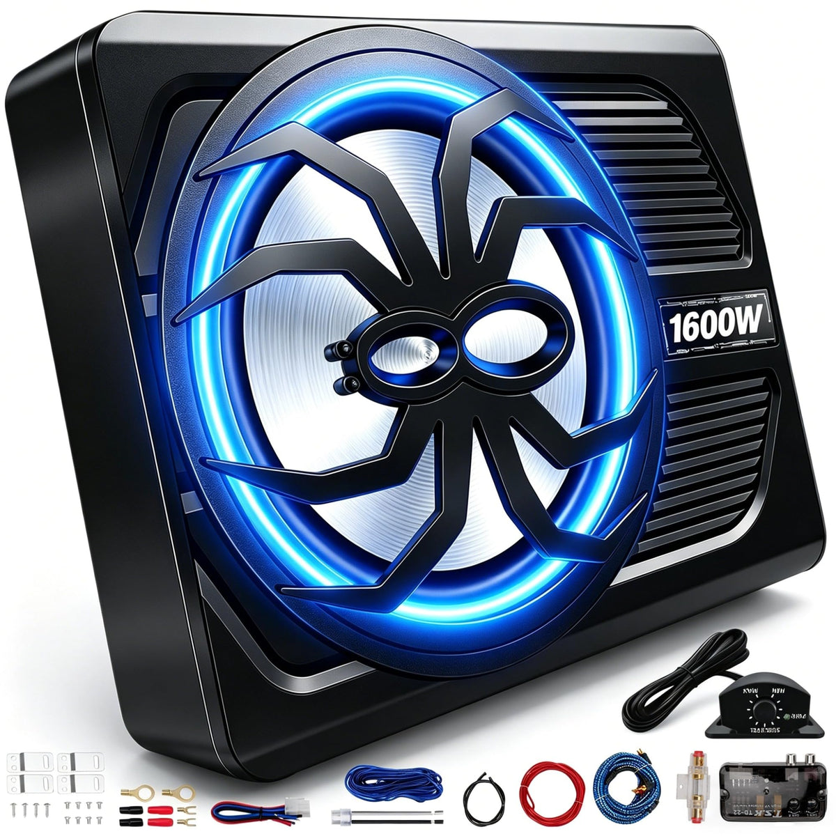 10" 1600W Under Seat Powered Subwoofer with Built-in Amp A952467