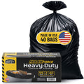 55 Gallon 2 Mil Black Heavy-Duty Trash Bags E7388