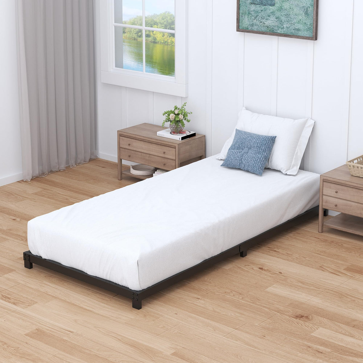 4 Inch Low Profile Twin Platform Bed Frame U927989
