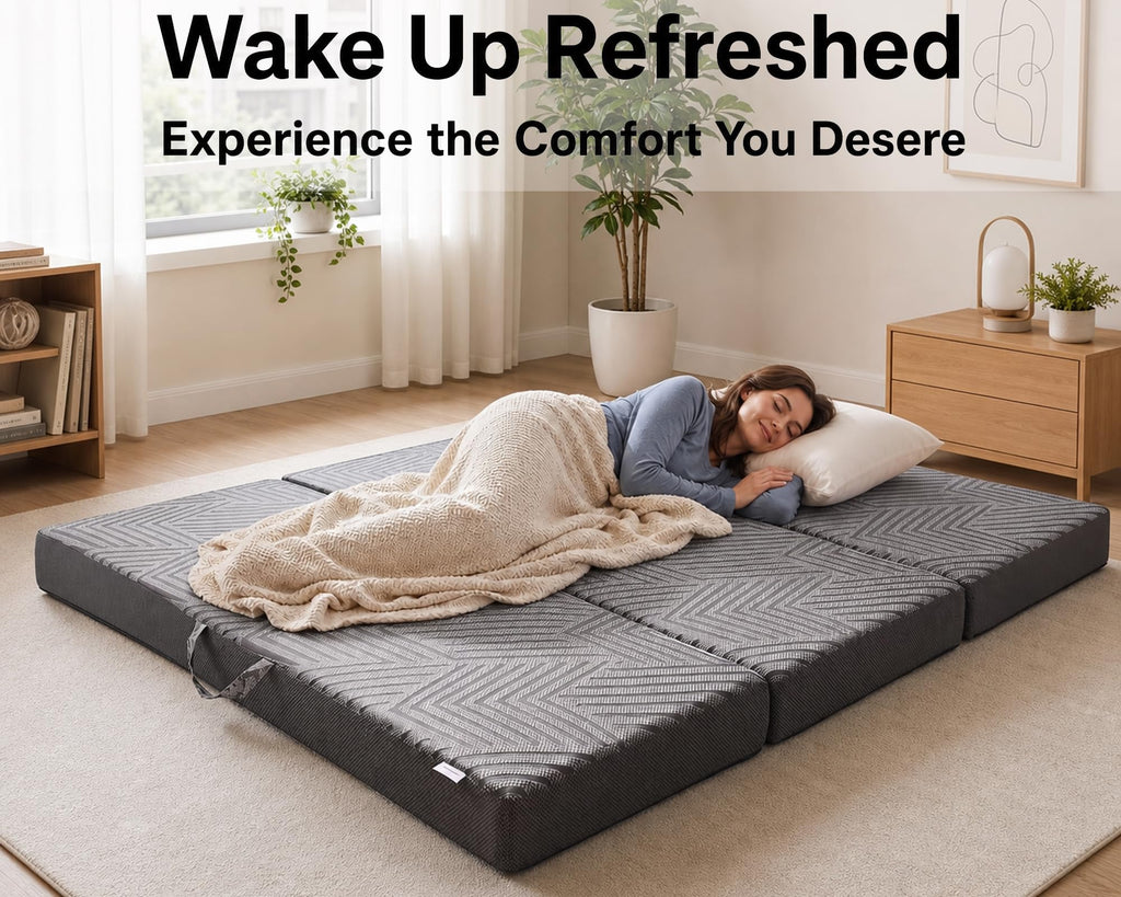 6 Inch Queen Memory Foam Folding Mattress J778
