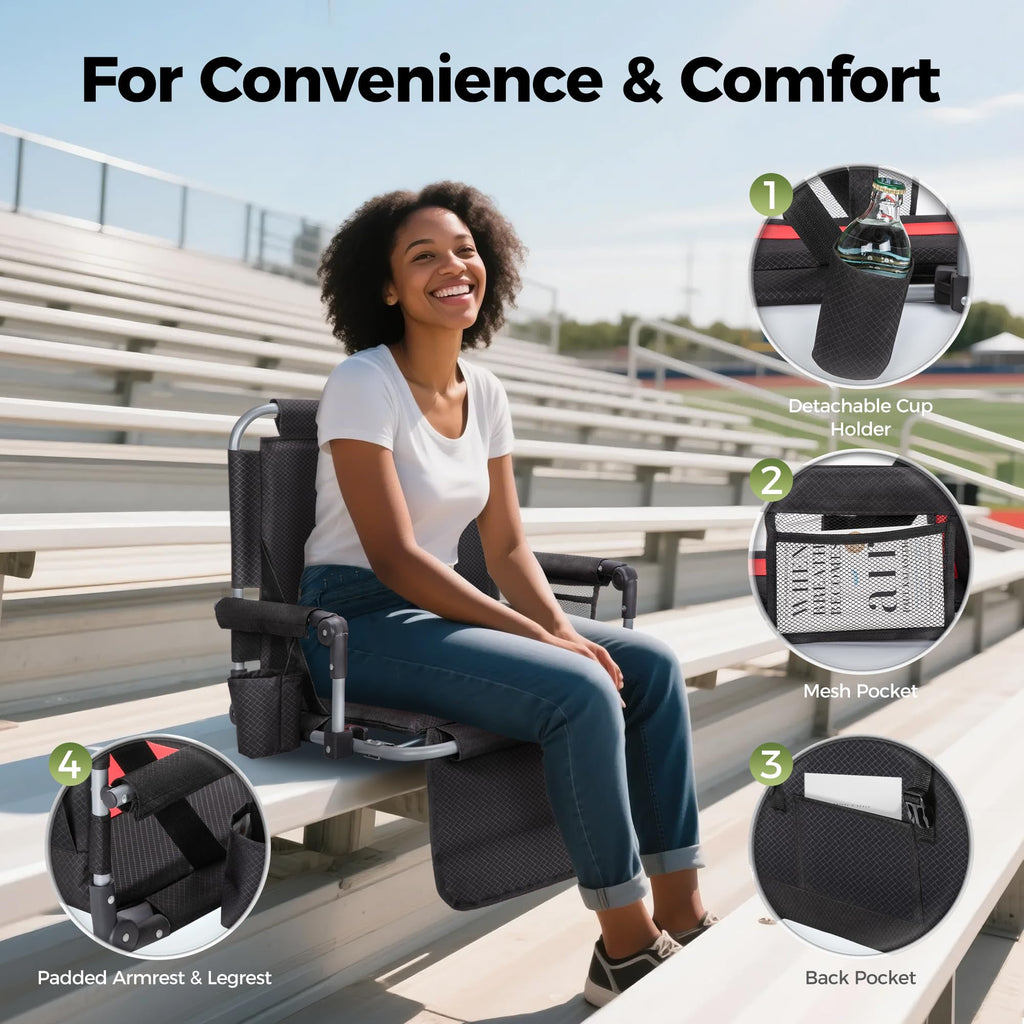 Extra Wide Padded Stadium Seats with Back Support P150307