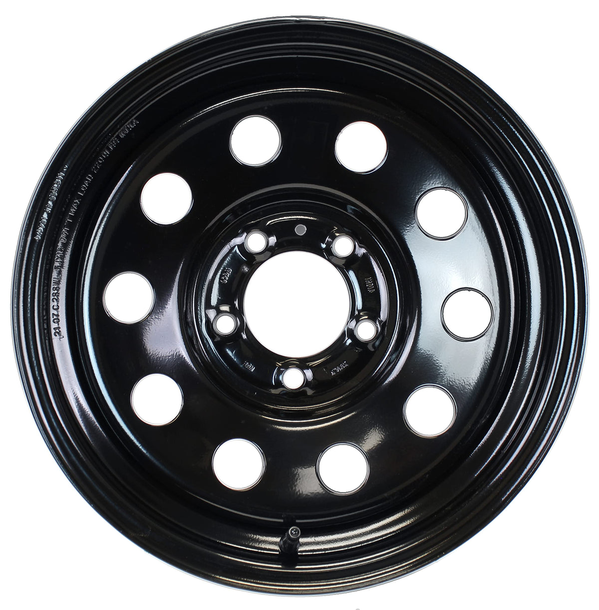 2-Pack 15 Inch 5 Lug Black Trailer Wheel H566
