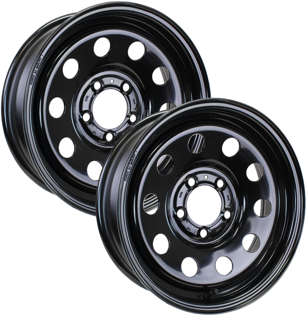 2-Pack 15 Inch 5 Lug Black Trailer Wheel H566