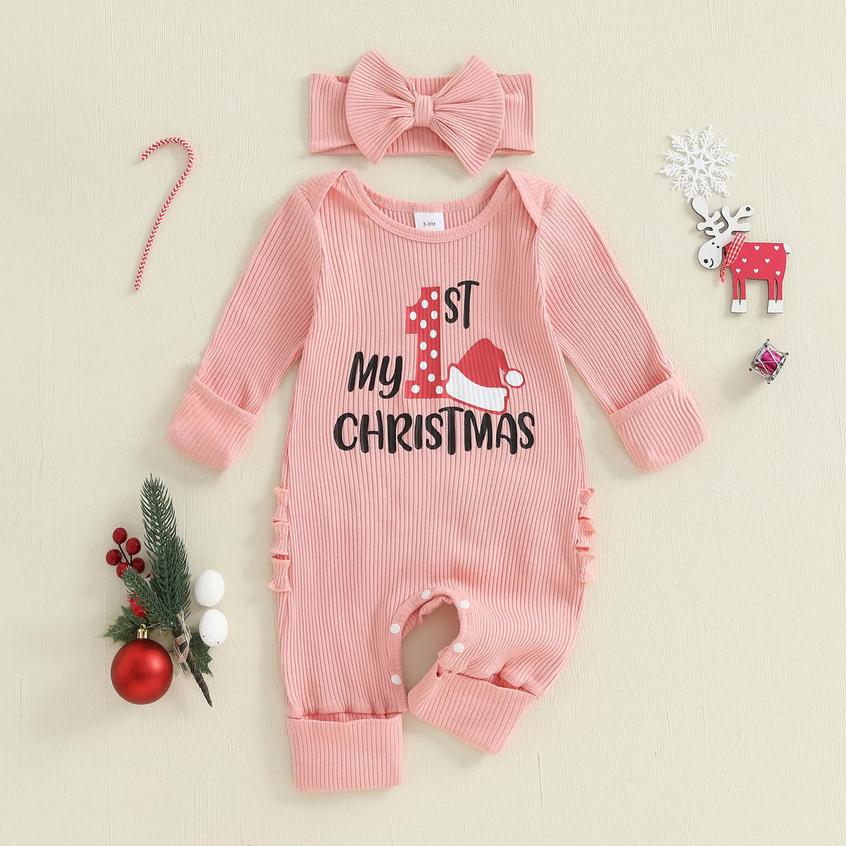 Baby Girl Long Sleeve Romper Jumpsuit W94096