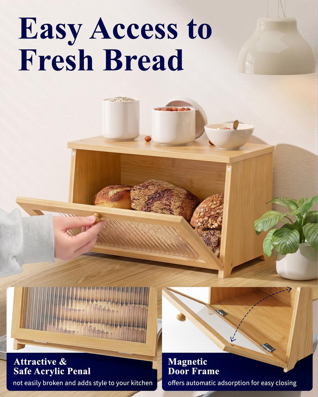 Wooden Bread Box N6248