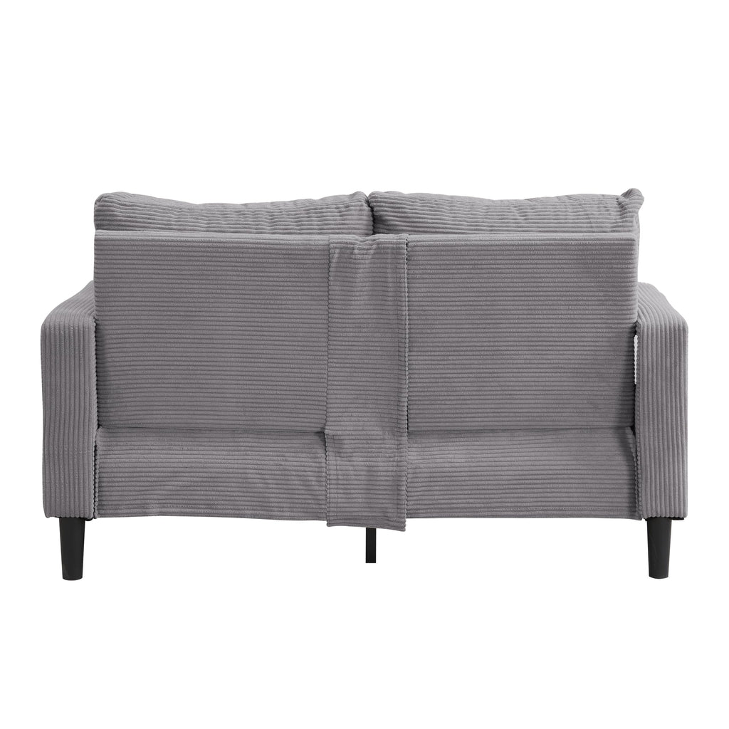 Oversized Corduroy Sofa with 2 Throw Pillows I1190