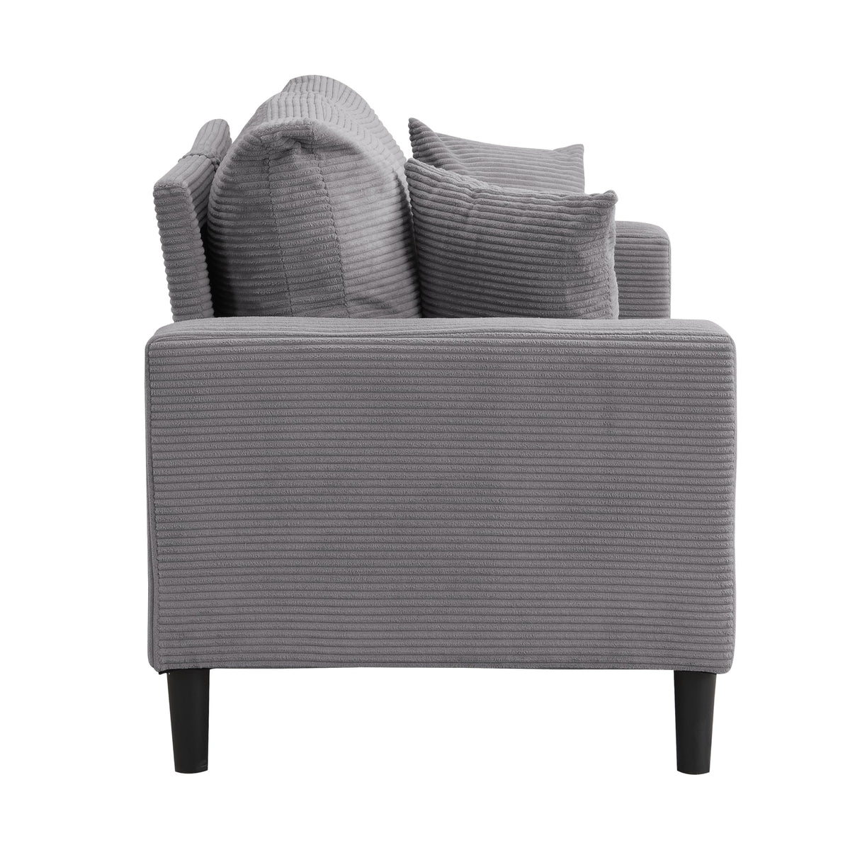 Oversized Corduroy Sofa with 2 Throw Pillows I1190